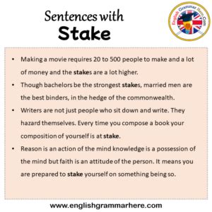 stake in a sentence|or in a sentence.